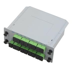 PLC Splitter Fiber Optic Cassette Card Inserting Modular With SC/UPC Connector 1x16 Cassette