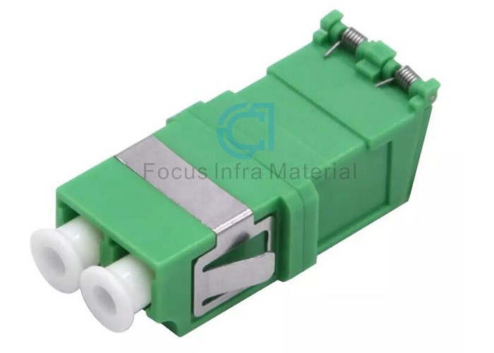 Fiber Optic Adapter LC APC Duplex Metal Clip with Shutter